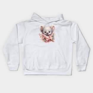 Pink Christmas Koala Kids Hoodie